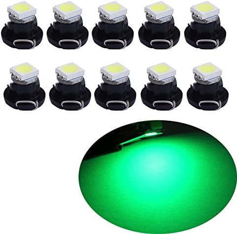 AZQKJ 10 x Green T4.2 Neo Wedge Instrument Panel LED Light Gauge Cluster Bulbs Dashboard Indicator Lamp