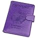 GDTK Leather Passport Holder Cover Case RFID Blocking Travel Wallet (Purple)
