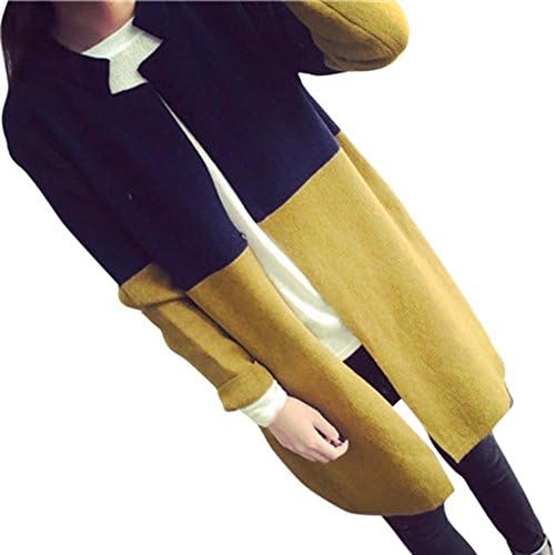 Kstare Winter Womens Fashion Long Jackets Autumn Warm Slim Ladies Coat Outwear TOP Cardigan (Yellow)