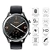 Orzero (3 Pack) Compatible for Ticwatch C2, Ticwatch E2&S2 Tempered Glass Screen Protector, 2.5D Arc Edges 9 Hardness HD Anti-Scratch Bubble-Free (Lifetime Replacement)