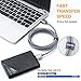 Capshi USB 3.0 Micro Cable, USB 3.0 A to Micro B Cable Charger 1 Pack 6 ft-Galaxy S5 Charging Cords Nylon Braided Chord Compatible for Galaxy S5, for Note 3, for Note Pro 12.2, for Hard Drive 1M