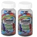 Centrum Flavor Burst Multi-vitamin Chewable Tablets, Multi-fruit, Pack of 2, 120 Total Counts