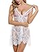 Avidlove Women's Lace Pajamas Floral Babydoll Nightgown G-String