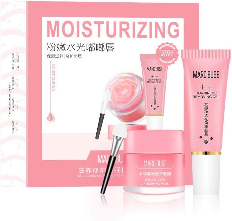 Ardorlove Lip Balm Lip Night Sleeping Mask Set Exfoliating Gel Dead Skin Removal Lip Mask Moisturizing Nourishing Brighten Lips Care Balms