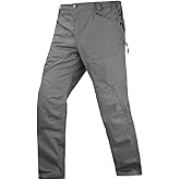 Men's Tactical Cargo Pants, Ripstop Waterproof Lightweight Hiking Pants, Work Pants with 7 Pockets