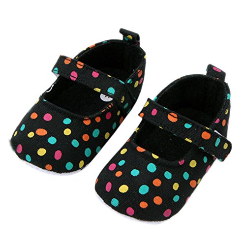 Urparcel Baby Girls Princess Shoes Polka Dot Soft Sole Prewalkers 0-12 months