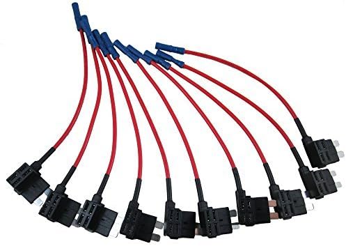ZAOJIAO 12V Car Add-a-circuit TAP Adapter Fuse Holder for Standard ATM APM Blade Fuse (Pack of 10)