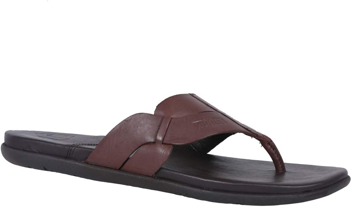 Amazon.com | Woods Men's Brown Leather Hawaii Thong Sandals-7 UK/India (41 EU) (WGP 1765115 