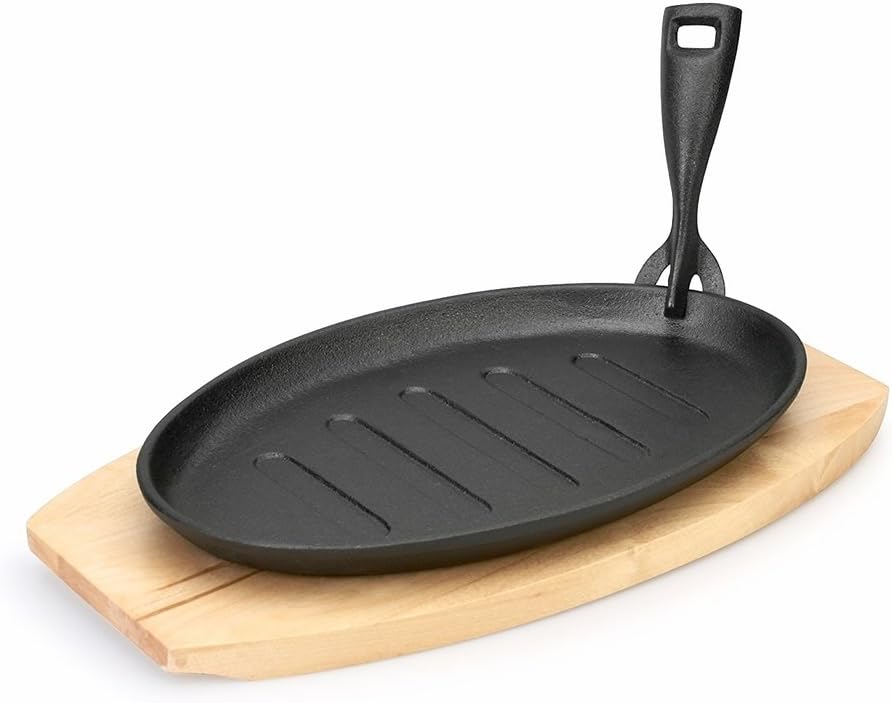 M.V. Trading MTBSP1V Large Cast Iron Steak Plate Set with