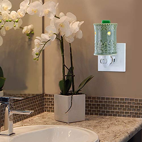 STAR MOON Plug in Warmers for Wax Melt, Pluggable Home Fragrance Diffuser, Bas-Relief Craft, No Flame, with One More Bulb, Roman Relief