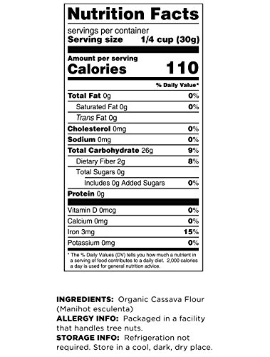 Terrasoul Superfoods Organic Cassava Flour (Gluten-Free), 6 lbs