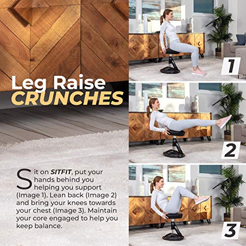 Sit 360 Adjustable Wobble Stool Office Desk Balance Chair with