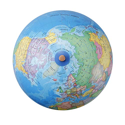 2 World+Globes+Wooden+Stand+Kids