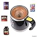 Self stirring coffee mug - Automatic mixing stainless steel cup - To stir your coffee, tea, hot chocolate, milk, protein shake, bouillon, etc. - Ideal for office, school, gym, home - 400 ml / 13.5 oz