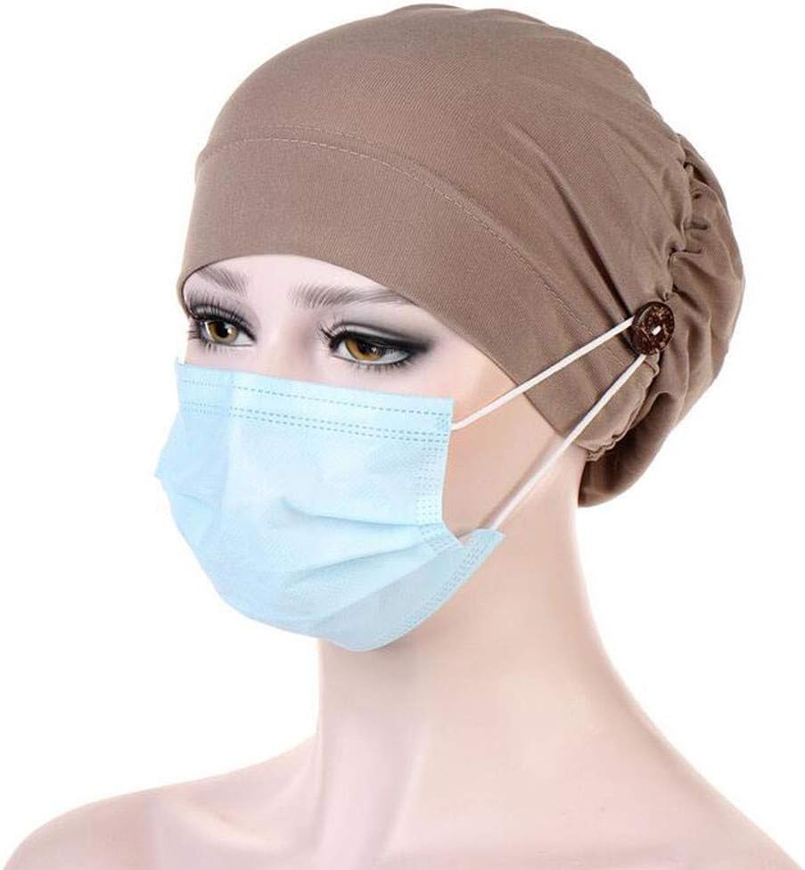 Multifunction Headbands with Buttons Hat Cover Holder Wearing Protect Ears Head Wrap Hat Hair Bands Reducing Ear Pain