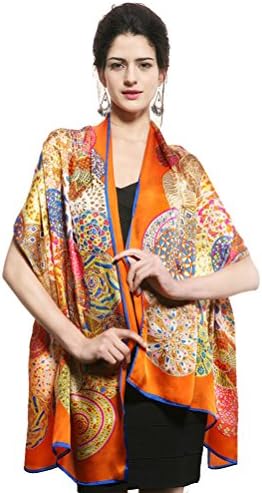 Women's Real Silk Scarf Designer Inspired Shawl Color2