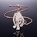 Blinglove Fashion 18k Rose Gold Plated Rhinestone Panther Pendant Necklace for Women Girl