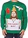 Tipsy Elves Men's Ugly Christmas Sweater - Happy Birthday Jesus Sweater Green Size XXL