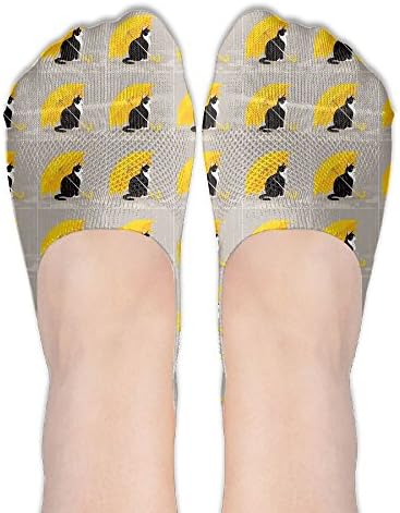 It's Raining Cats Cotton Fashion Women's No Show Socks