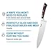 Chef Knife, Poshei 8 inch Multi-purpose High Carbon Stainless Steel Kitchen Knife with Razor Sharp Blade and Balanced Ergonomic Pakka Wood Handle with Gift Box