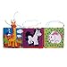 Eachbid Infant Kid Baby Crib Gallery High-Contrast Development Puzzle Zoo Cloth Book Toy