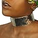 Metal Choker Cuff Necklace- by The Urban Turbanista- Hammered Silver-tone Neck Cuff