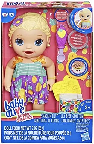Baby Alive Super Snacks Snackin' Lily Baby: Blonde Baby Doll That
