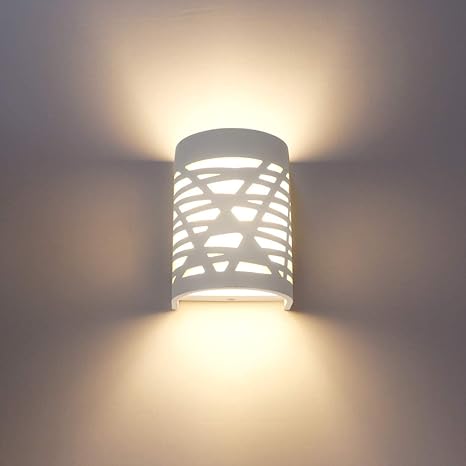 Applique Da Parete Interno Moderno 7w Led Lampada Da Parete Bianco Intonaco Lampade Da Muro Decorativa Per Camera Da Letto Soggiorno Corridoio