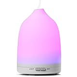 Aromatherapy Essential Oil Diffuser, Soft Digits 120ml Ultrasonic Cool Mist Humidifier/Aroma Diffuser with Adjustable Mist Mode, 7 LED Colors and Waterless Auto Shut-Off for Bedroom, Nursery or Desk