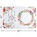 Baby Monthly Milestone Blanket Girl - Large 60''x40'' Floral Plush Fleece Photography Background Prop Newborn Soft Wrinkle-Free Flower Blanket Bonus Wreath Headband