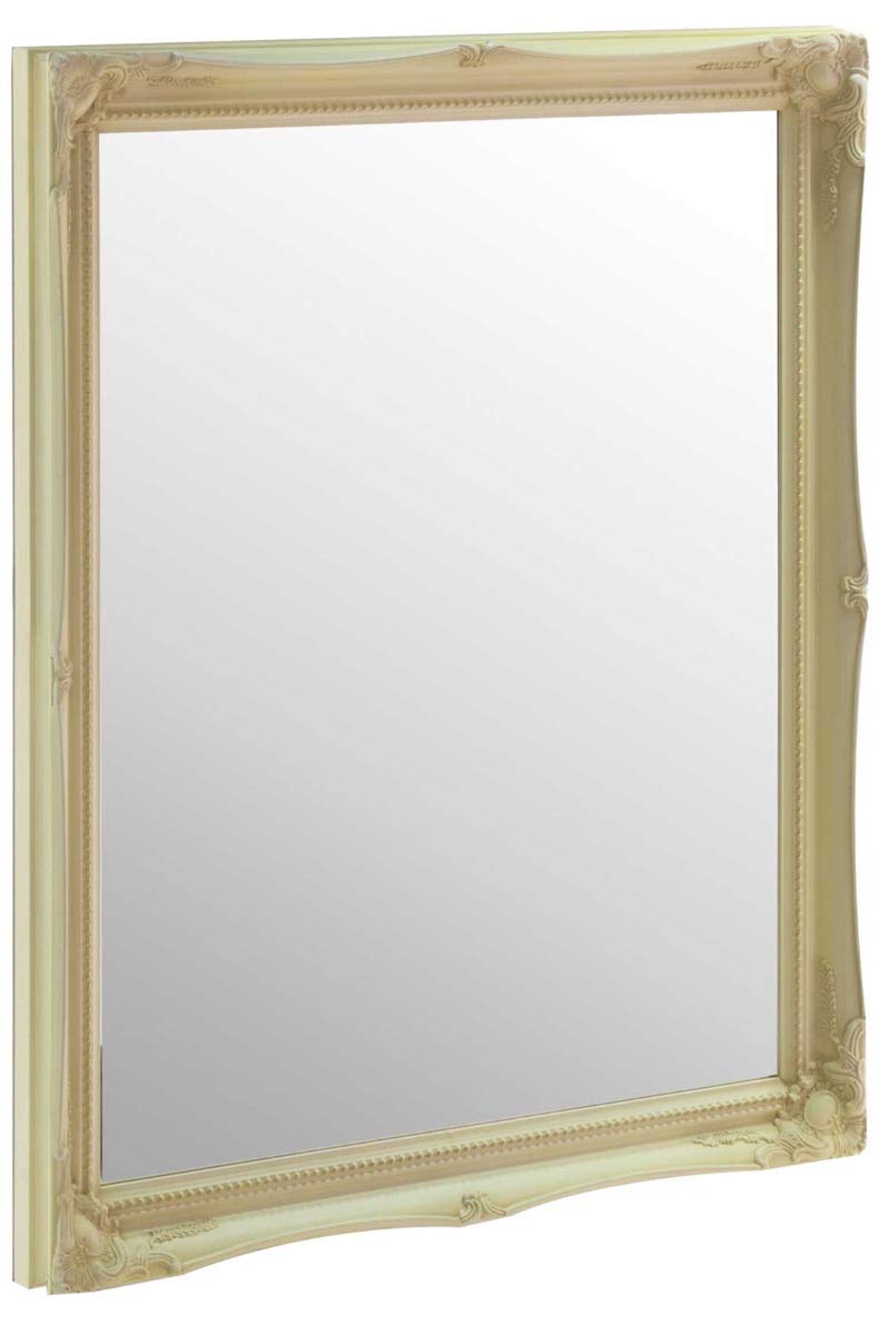 CREAM SHABBY CHIC ANTIQUE STYLE MIRROR - 24" X 28" OVERALL SIZE (65cm X 75cm)