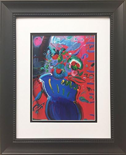 Peter Max "Blue Vase Zoople Flowers" Newly CUSTOM FRAMED Art Print