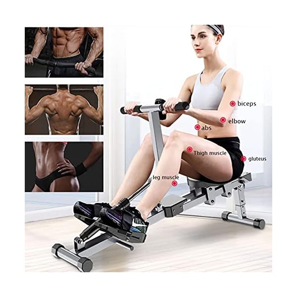 Rowing-Machine-Fitness-Cardio-Workout-with-Adjustable-Resistance-Double-Aluminum-Sliding-Rail-LCD-Monitor-Super-Silent-Fit-for-Home-Gym-Strength-Training Rowing Machine, Fitness Cardio Workout with Adjustable Resistance, Double Aluminum Sliding Rail, LCD Monitor, Super…