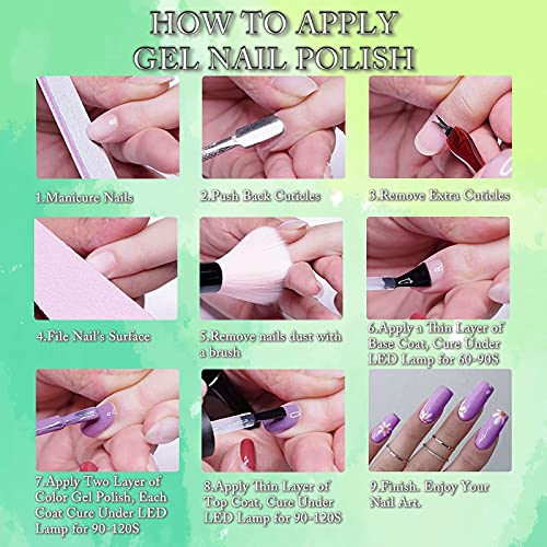 TITIMKUP Winter Gel Nail Polish Set, 6 Colors Army Green Brown Grey Nude Plum Red Gel Polish Set Soak Off UV LED Nail Gel Polish Kit Winter Fall Gel Varnish Manicure Kit Gift Box for Nail Art Salon or Girls