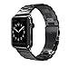 VIPPLUS Stainless Steel Watch Band Compatible with Apple Watch Series 4 3 2 1 38mm 40mm for Men Women (Black)