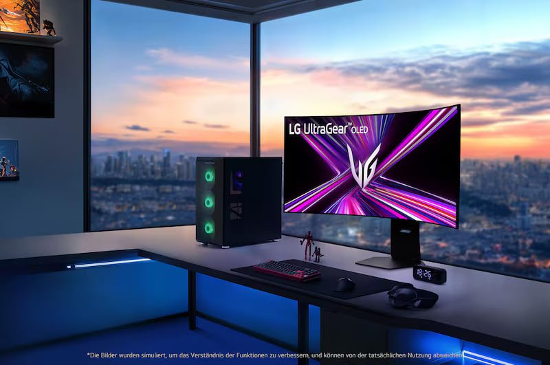 LG Ultragear™ 45GX950A-B.AEU (45 Zoll) 21:9 Curved 800R 5K2K OLED Gaming-Monitor, 165Hz/330Hz, AMD FreeSync™ Premium Pro, DisplayHDR™ True Black 400, 2X HDMI 2.1, Schwarz 8