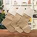 WeiVan Set of 4 Christmas Stocking Large Size Plain Burlap Stocking Christmas Decor