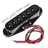Kmise MI0345 1 x Guitar Single Coil Pickup Neck for Strat Invader Type, Black (MI0345)