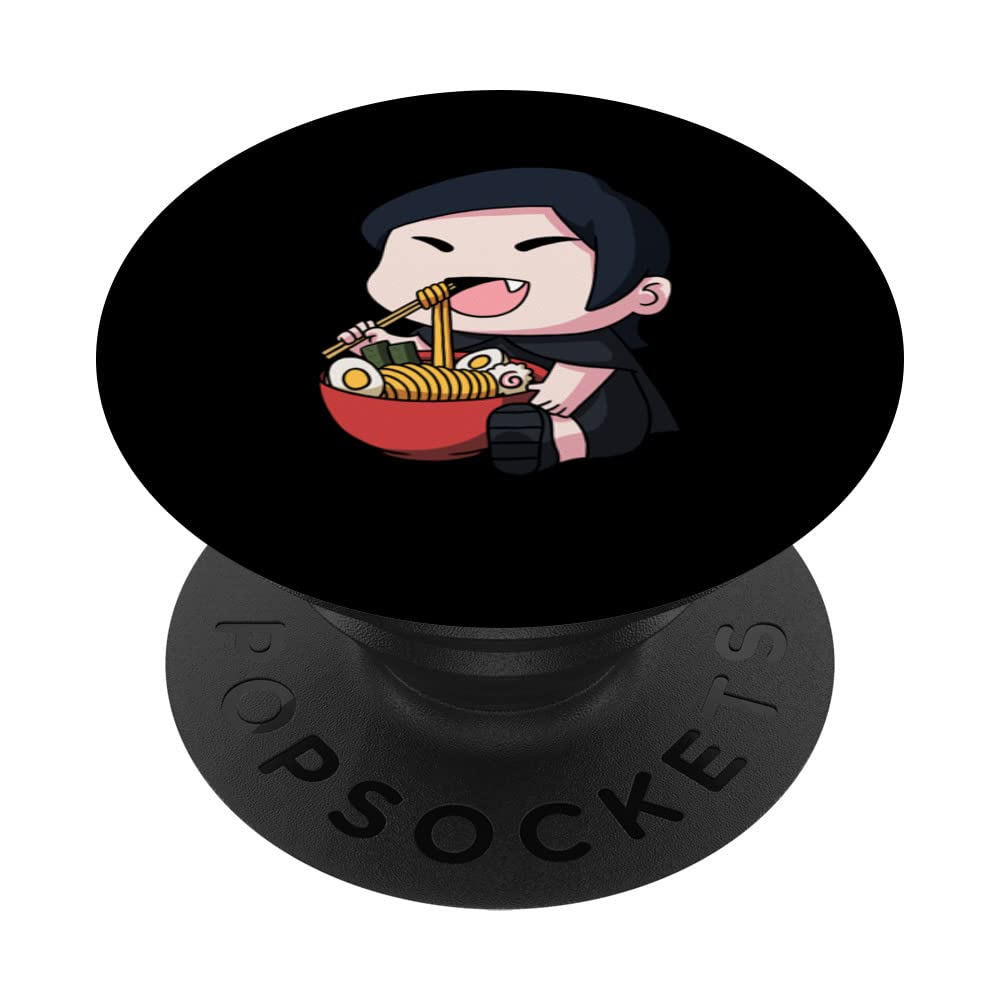 Kawaii Anime Vampire Girl Halloween Japanese Ramen PopSockets Swappable PopGrip