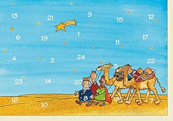Lustige Adventskalenderkarte Die Drei Heiligen Konige Unterwegs Amazon De Burobedarf Schreibwaren
