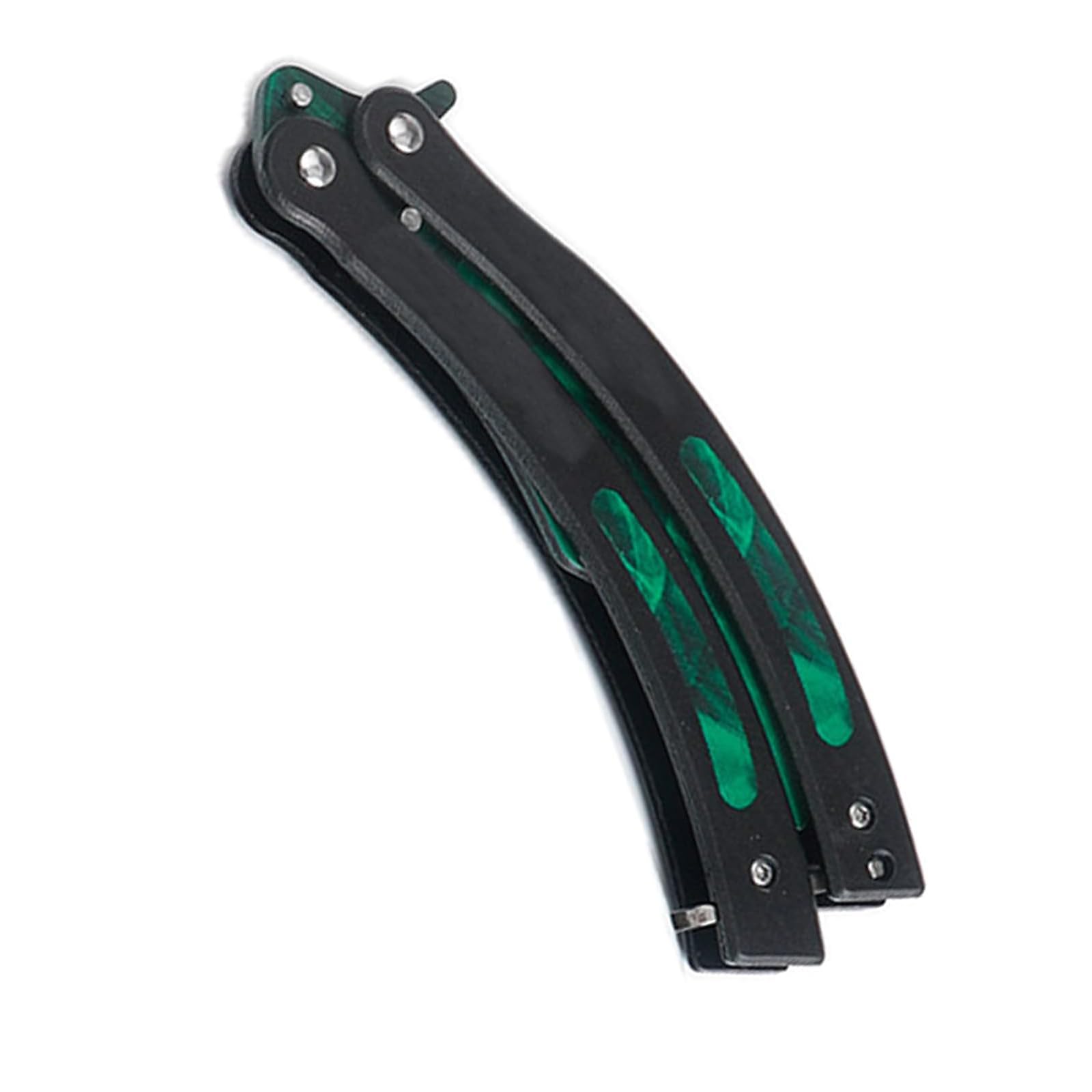 Tomuvpzn Butterfly Trainer, Sports Training Exercise, Green, Stainless Steel, Foldable, Training Butterfly Trainer, Not Sharp for Hand Movements of Beginners