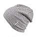 Charm Baby Boys Slouchy Beanie - 100% Organic Cotton Soft Hypoallergenic Infant Toddler Girls Cap Made in Japan Light Gray