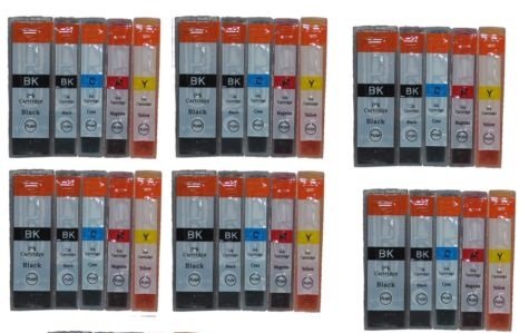 30PK Ink Cartridges Compatible with Canon CLI526, PGI525, Printing - PIXMA IP4850 IP4950 MG5150 MG5250 MG5350 MG6150 MG6220 MG6250 MG8150 MG8220 MG8250 MX885 IX6550 Printer Inks PGI 525BK, CLI 526Y, CLI 526M, CLI 526C, CLI 526BK