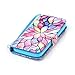 Compatible with iPhone 5S Case,iPhone 5 Case,iPhone SE Case,[Wrist Strap][Kickstand] Pattern Premium PU Leather Wallet [Card/Cash Slots] Flip Cover for iPhone 5 5S SE +Crystal Pen (Water Lily)