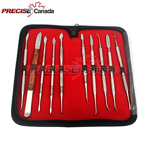 PRECISE CANADA: DENTAL LAB STAINLESS STEEL KIT WAX CARVING TOOL SET DENTAL INSTRUMENTS