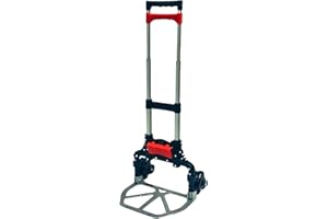 Magna Cart Stair Climbing 6-Wheel Folding Aluminum Hand Truck Dolly Cart with Tote Attachment Ideal for Moving Boxes, Groceries, Heavy Equipment, Red
