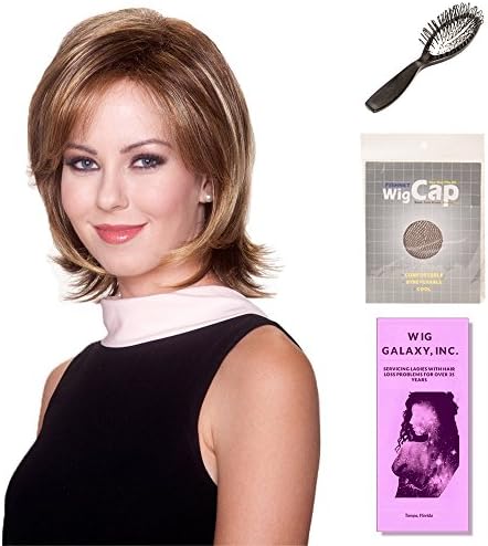 (4 Item Bundle) - (#BT-6011) Cover Girl by Belle Tress, Wig Brush, Booklet and a Free Wig Cap Liner. (Light Blond HRR)