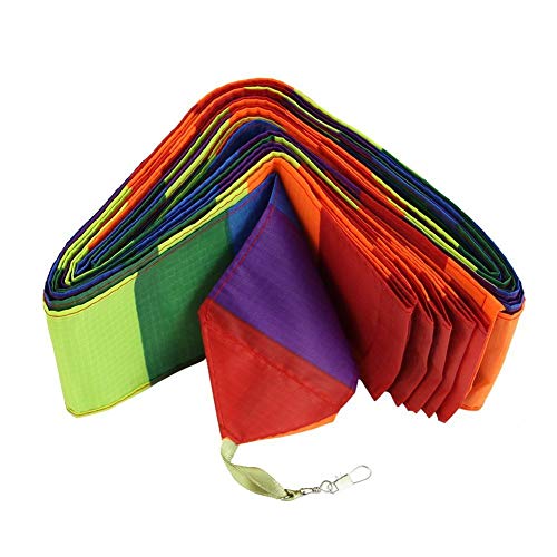 FidgetKute Super Nylon Stunt Kite Tail Rainbow Line Kite Accessory Kids Toy AD Show One Size