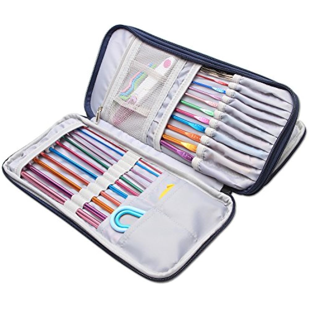 Tunisian Crochet Hook Case(up To 11" Long), Travel Organizer Bag For
