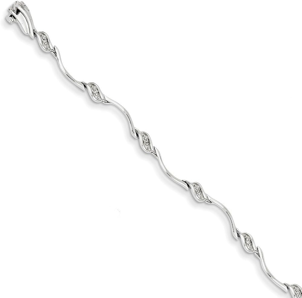 14k Gold White Gold Diamond Bracelet : Amazon.co.uk: Jewellery